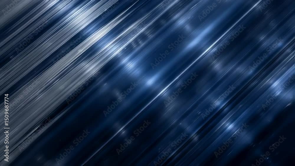 Dynamic Diagonal Lines of Blue and Silver in a Video