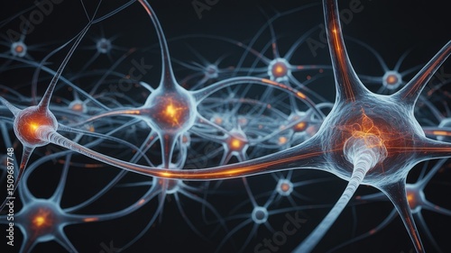 Intricate Neural Network: Visualizing Synaptic Connections and Brain Activity