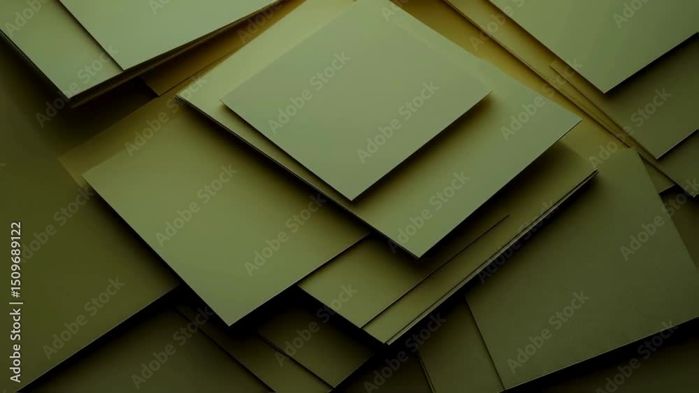 Abstract Olive Green Geometric Paper Background