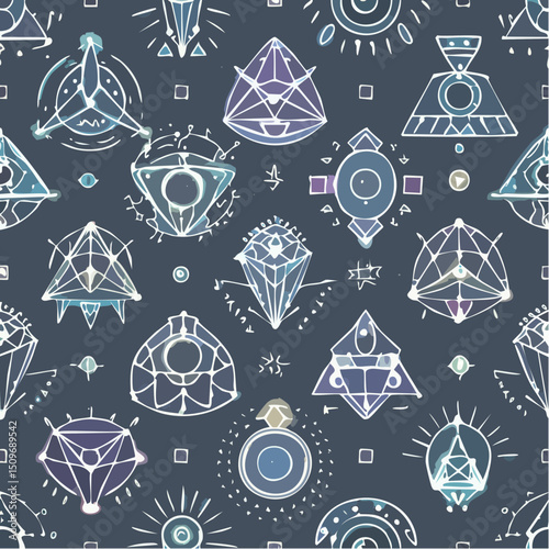 A mysterious alien glyph pattern with sci-fi vibes, ideal for overlays, branding, or backgrounds.