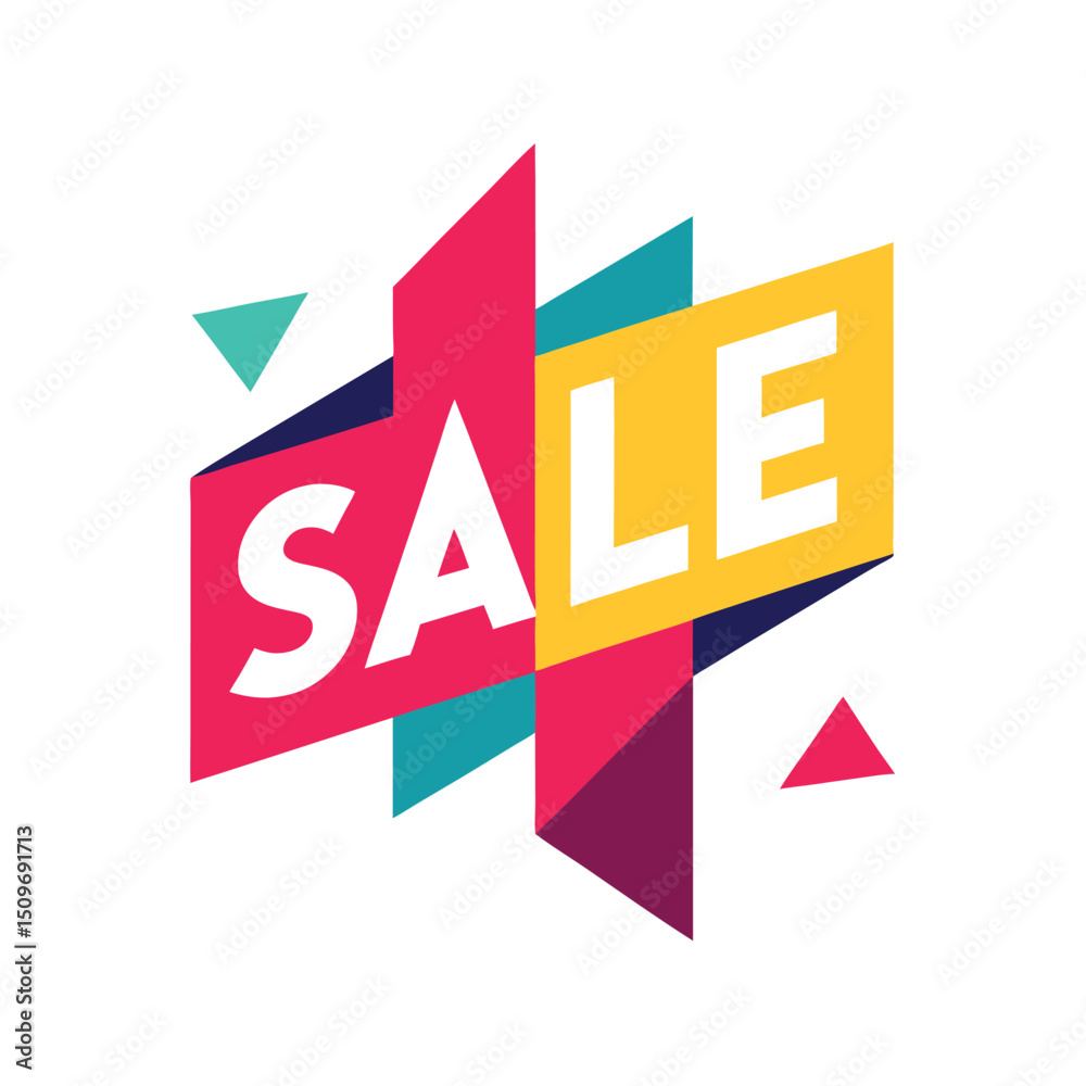 Sale Banners in Geometric Asymmetric Shapes Sale Banners in Geometric Asymmetric Shapes