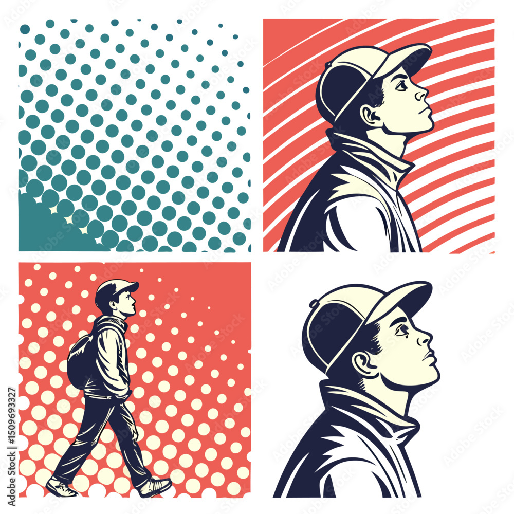Abstract Colorful Halftone Backround Vector illustration