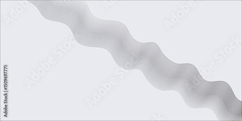 Abstract white and blue backdrop with wavy lines vector design