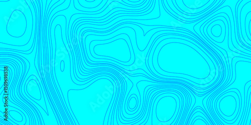 Geographic blue and cyan color abstract grid contour line style mountain topography pattern background, detailed contour topographic landscape terrain texture map of abstract vector background.