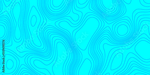 Geographic blue and cyan color abstract grid contour line style mountain topography pattern background, detailed contour topographic landscape terrain texture map of abstract vector background.