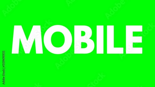 Mobile text green screen animated video