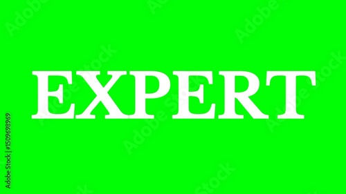 Expert text green screen animated video