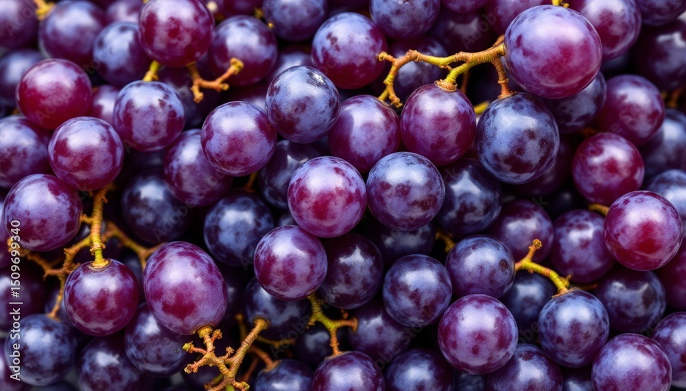 Fototapeta premium Juicy Red Grapes Fresh Fruit Background Image