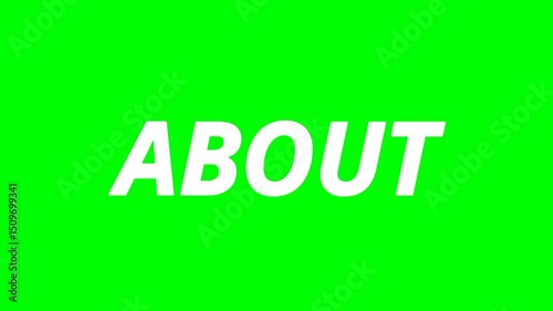 About text green screen animated video