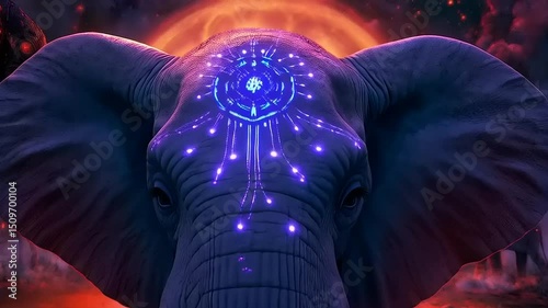 Celestial Elephant Majesty: A Journey Through Cosmic Realms and Ancient Wisdom