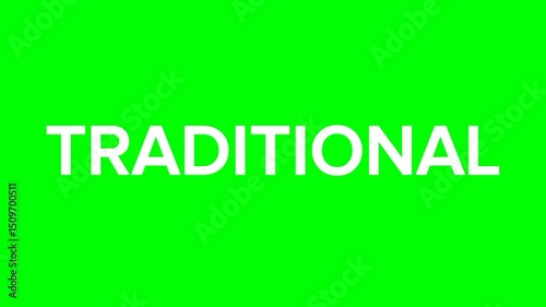 Traditional text green screen animated video