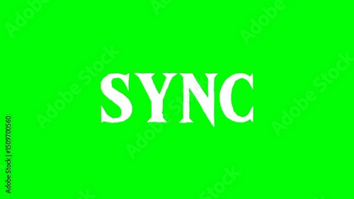Sync text green screen animated video
