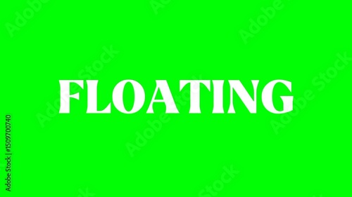 Floating text green screen animated video
