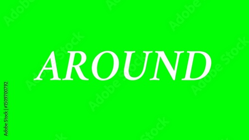Around text green screen animated video