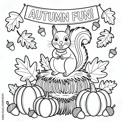  fall outline, fall coloring page, fall coloring, summer coloring, kawaii animal coloring, outline, illustration, cute coloring book cover, cover, cute kids illustration, cartoon cover, cartoon illust
