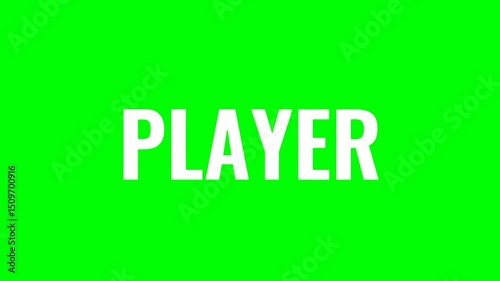 Player text green screen animated video