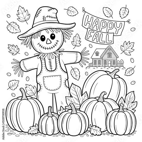  fall outline, fall coloring page, fall coloring, summer coloring, kawaii animal coloring, outline, illustration, cute coloring book cover, cover, cute kids illustration, cartoon cover, cartoon illust