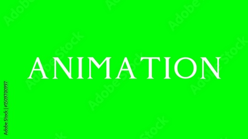 Animation text green screen animated video