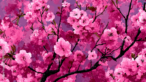 cherry blossom, flower, pattern, floral, seamless, vector, illustration, nature, spring, blossom, design, wallpaper, decoration, flowers, pink, cherry, tree, art, leaf, beauty, plant, texture, branch,