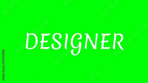 Designer text green screen animated video