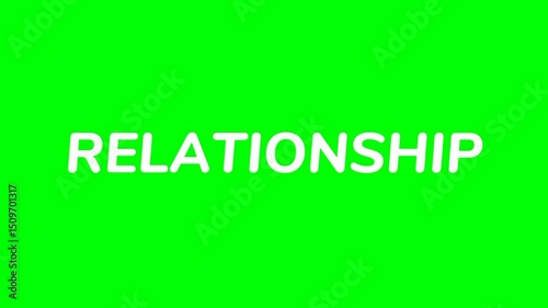 Relationship text green screen animated video