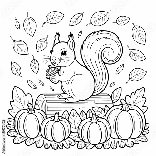  fall outline, fall coloring page, fall coloring, summer coloring, kawaii animal coloring, outline, illustration, cute coloring book cover, cover, cute kids illustration, cartoon cover, cartoon illust
