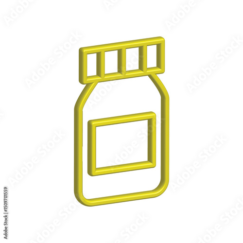 Medicine bottle icon design template