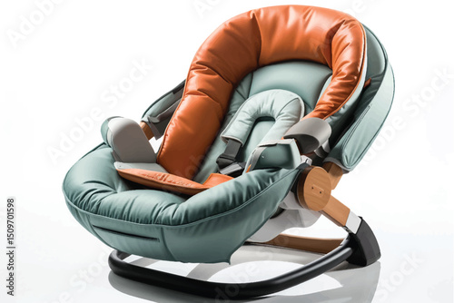 Illustration of baby carriage, with white background vector