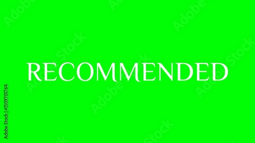 Recommended text green screen animated video