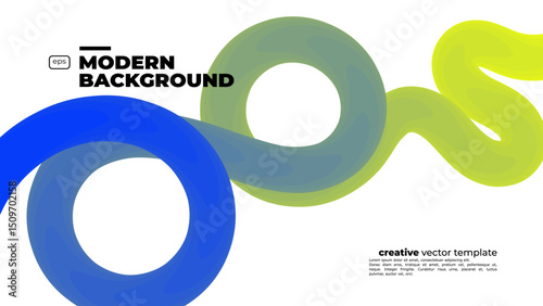 Abstract Color Gradient Swirl Shapes Set. Vector Graphic with Wavy Lines in Blue Colors. Colorful Fluid Wave Pattern. Squiggly Design Element.Wavy shape with Colorful gradient. Vector illustration.