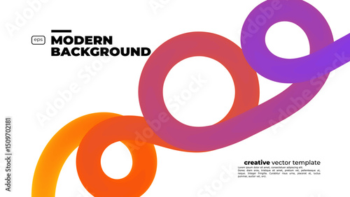 Wavy shape with Colorful gradient. Color Gradient Line Shapes. Abstract Wavy Ribbons. Vector Rainbow Spiral Design Elements. Vector illustration.