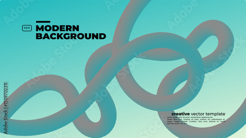 Blue fluid 3d wave. Abstract Innovation background design for cover, landing page. Vector template