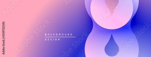 Abstract gradient background. Soft pink, purple hues blend smoothly. Modern design element, flowing shapes create visual interest.