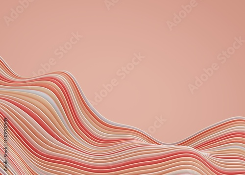 3D rendering wave pattern abstract background