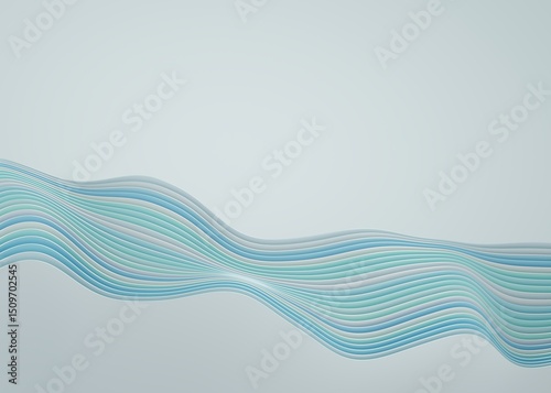 3D rendering wave pattern abstract background