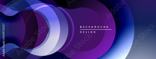Abstract fluid shapes, purple hues dominate. Modern design, smooth gradients create dynamic composition. Minimalist aesthetic.