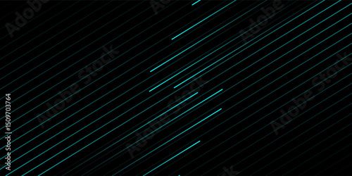 abstract black background with diagonal lines, cyan color,eps10