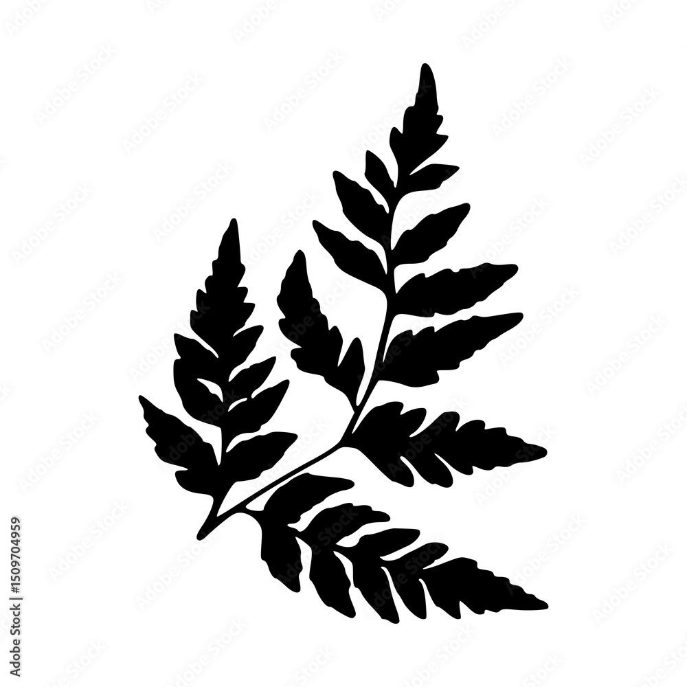 Naklejka premium nature inspired fern frond design