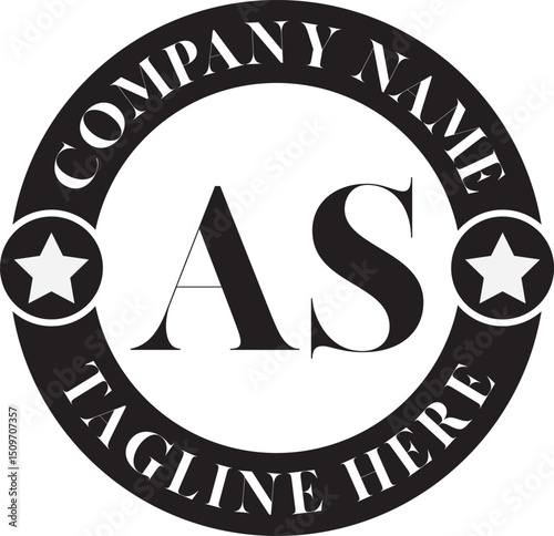AS Luxury circle Logo Design AB To AZ