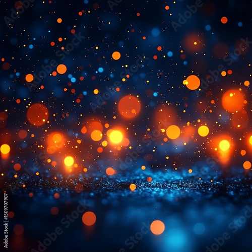 Abstract bokeh lights dark background