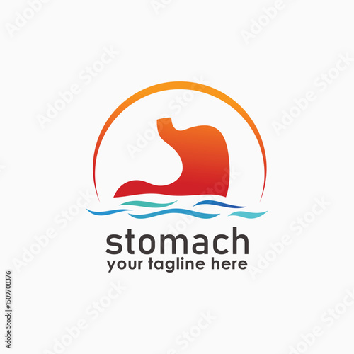 stomach care logo template, health and medical logos inspiration, people icon design