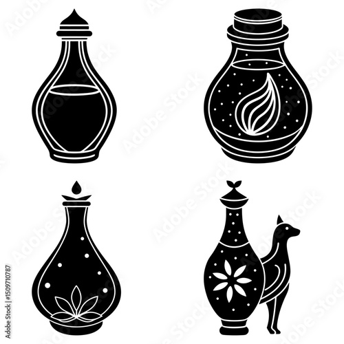 Tahini silhouette vector