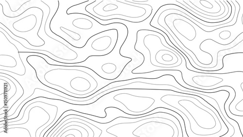 Topographic Contour Lines Background – Abstract Terrain Grid Pattern. Modern Vector Topo Map Design – Elevation Lines and Landscape Texture. Stylized Contour Map Background .