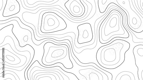 Topographic Contour Lines Background – Abstract Terrain Grid Pattern. Modern Vector Topo Map Design – Elevation Lines and Landscape Texture. Stylized Contour Map Background .
