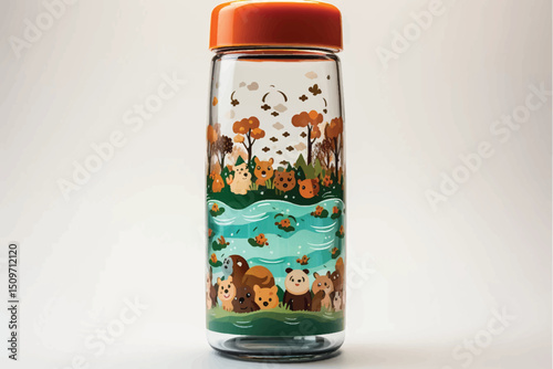 thermos travel Tumbler Mug, Cup Mock up isolated in white background