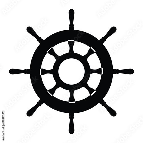 Thousand Ship Wheel silhouette icon vector illustration design on white background