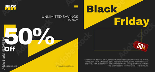 Illustration vector graphic of black friday template, discount, sale, etc. Suitable for event black friday sale, promotion, advertising, etc.