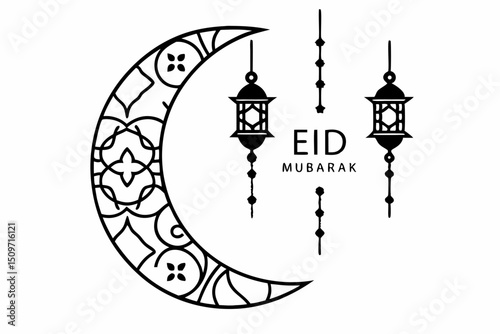 eid blessed crescent