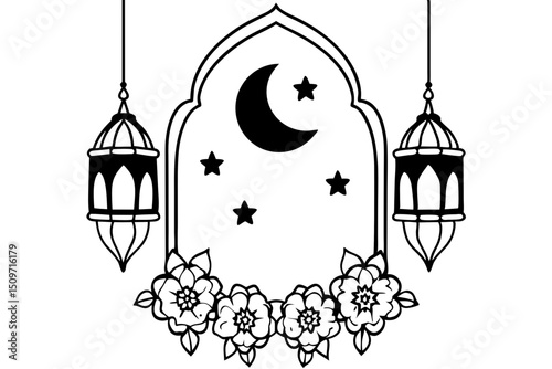 vector illustration of a eid serenity