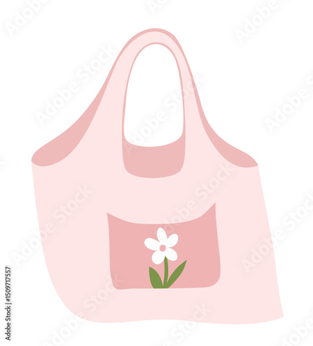 Hand drawn Reusable bag Illustration, Reusable Grocery Bag Full of Food,
